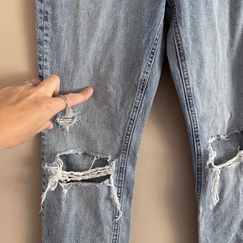 MOTHER Superior The Dazzler Ankle Denim Jeans Distressed Size 24 Light Wash - Picture 3 of 8